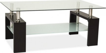 Konferenční stolek LISA BASIC II, wenge/sklo
