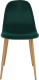 Jídelní židle LEGA, smaragdová Velvet látka/buk
