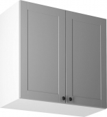 Horní kuchyňská skříňka LAYLA G80, bílá/šedá mat