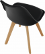 Plastová jídelní židle BALI 2 NEW, černá/buk