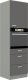 Kuchyňská skříň Garid na mikrovlnou troubu 60 DPS 210 3S 1F šedý lesk/šedá