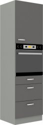 Kuchyňská skříň Garid na mikrovlnou troubu 60 DPS 210 3S 1F šedý lesk/šedá
