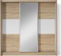 VEGAS 7D šatní skříň se zrcadlem sonoma/bílá