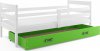 Dětská postel Norbert 90x200 s úložným prostorem, bílá/zelená
