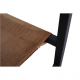 Designová lavice, černý kov / béžová látka 5, VIKAR