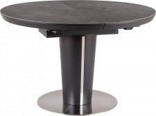 Rozkládací jídelní stůl ORBIT 120, ceramic šedý mramor/antracit mat