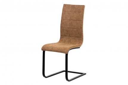 Jídelní židle WE-5023 BR3, látka "COWBOY" hnědá, překližka San Remo, kov matná černá