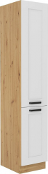 Vysoká skříňka, bílá/dub artisan, LULA 40 DK-210 2F