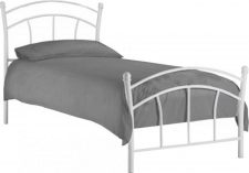 Kovová postel BURZUM 90x200, bílá