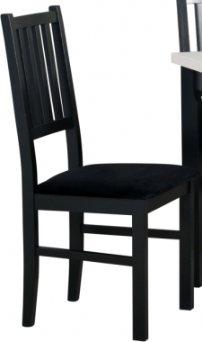 NIEL 7  (NILO 7) - jídelní židle - dřevo černá / nová látka černá č. 29B =Kronos 7- kolekce "DRE" (K150-E)
