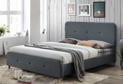 Čalouněná postel DELI 160x200, šedá