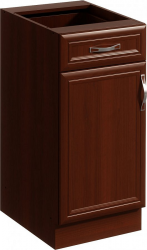 Spodní kuchyňská skříňka SICILIA D40S1, 1-dveřová se zásuvkou, levá, ořech Milano