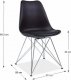 Židle, černá + chromové nohy, METAL NEW
