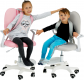 Dětská rostoucí židle ANAIS růžová/bílá