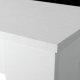 Jídelní stůl 138x80x75, MDF, bílé lamino, dekorativní černý pruh AT-B140 WT1