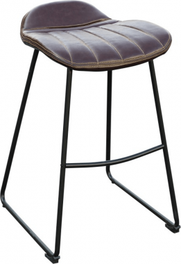 Barová židle, tmavohnědá / černá / kov, CANDEL