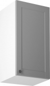Horní kuchyňská skříňka LAYLA G40 levá, bílá/šedá mat