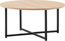 Kulatý konferenční stolek SAFRON, dub/černý kov