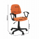 Kancelářská židle TAMSON, oranžová/černá