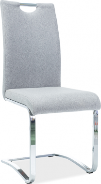 H-790 - jídelní židle - látka Šedá č.97/ nohy chrom (H790CHSZ) kolekce (S) (K150-E)