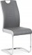Pohupovací jídelní židle DCL-406 GREY, ekokůže šedá s bílými boky/chrom