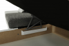 Rohová sedací souprava MINERVA, rozkládací s úložným prostorem, pravá, bílá/šedý melír