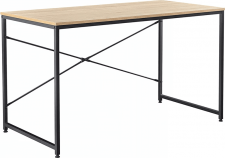 Psací stůl MELLORA 90x60, dub/černý kov