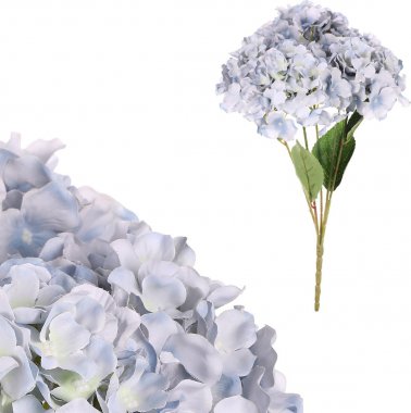 Hortenzie, barva: modrá. Květina umělá KN6149-BLUE