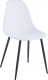 Plastová jídelní židle TEGRA TYP 2, bílá/černý kov
