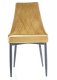 Designová jídelní židle TRIX B VELVET žlutá curry/černý kov