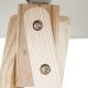 Stojací lampa, bílá / přírodní dřevo, LILA TYP  6