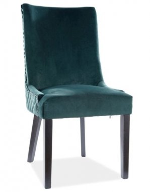 Designová jídelní židle IVONA VELVET zelená/černá