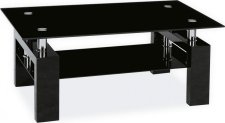 Konferenční stolek LISA II, černý lak/sklo