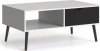 Konferenční stolek Retro 384, se zásuvkou, bílá/černá