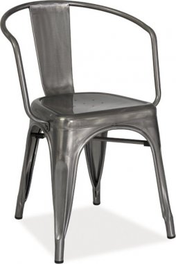 *Jídelní kovová židle ALVA kartáčovaná ocel
