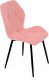 Židle jídelní, růžová látka, černé kovové nohy CT-285 PINK2