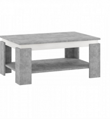 Konferenční stolek, beton/bílá, PIANI