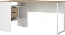 Rohový psací stůl Felix 118 bílá/oak
