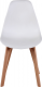 Plastová jídelní židle AYNA, bílá/buk
