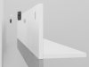 Obývací stěna, sestava RUBENS SET 1 s LED osvětltením, beton šedý/bílá lesk