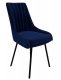 Designová jíédelní  židle BARBUS modrá/černý kov