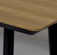 Jídelní stůl, 180x90x76 cm, MDF deska s dýhou odstín dub, kovové nohy, černý lak HT-533 OAK