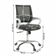 Kancelářská židle SANAZ TYP 2, šedá/bílá