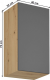 Horní kuchyňská skříňka LANGEN G40 levá, dub artisan/šedá mat