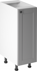 Spodní kuchyňská skříňka LAYLA D30, levá, šedá mat/bílá
