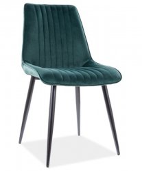Jídelní židle PIKI velvet zelená/černý kov