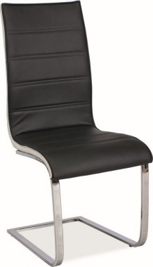 Jídelní čalouněná židle H-436 černá/bílé boky