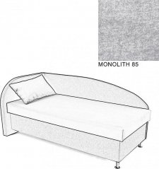 Čalouněná postel AVA NAVI, s úložným prostorem, 120x200, levá, MONOLITH 85