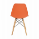 Plastová jídelní židle CINKLA 3 NEW, oranžová/buk
