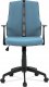 Kancelářská židle KA-E826 BLUE, látka modrá, houpací mechanismus, kříž plast černý, plastová kolečka